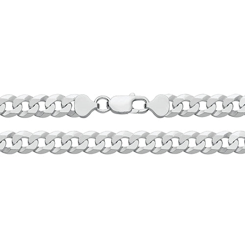 Silver Flat Curb Bracelet