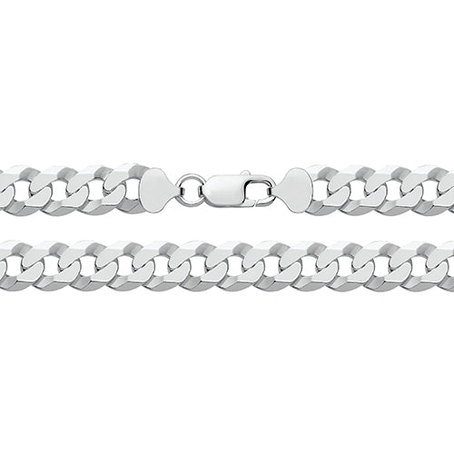 Silver Flat Curb Bracelet