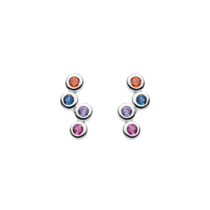 Dew Scattered Multi CZ Stud Earrings