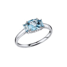 Load image into Gallery viewer, Aquamarine Ring Set In 9ct White Gold
