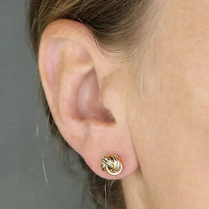 Silver Gold Plated Knot Studs