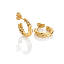 Load image into Gallery viewer, Hot Diamonds Gold Edit Aura Earrings
