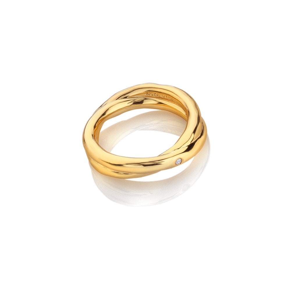 Hot Diamonds Gold Edit Aura Ring