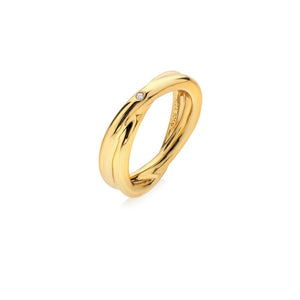 Hot Diamonds Gold Edit Aura Ring