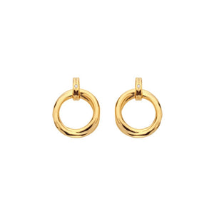 Hot Diamond Gold Edit Aura Stud Earring