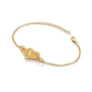 Hot Diamonds Gold Edit Essence Heart Bracelet