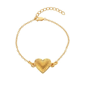 Hot Diamonds Gold Edit Essence Heart Bracelet