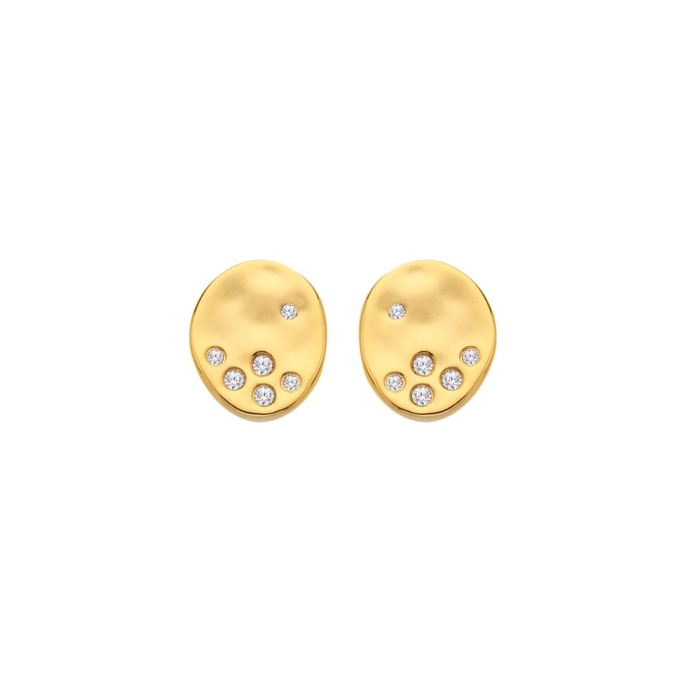 Hot Diamonds Gold Edit Illuminate Stud Earrings