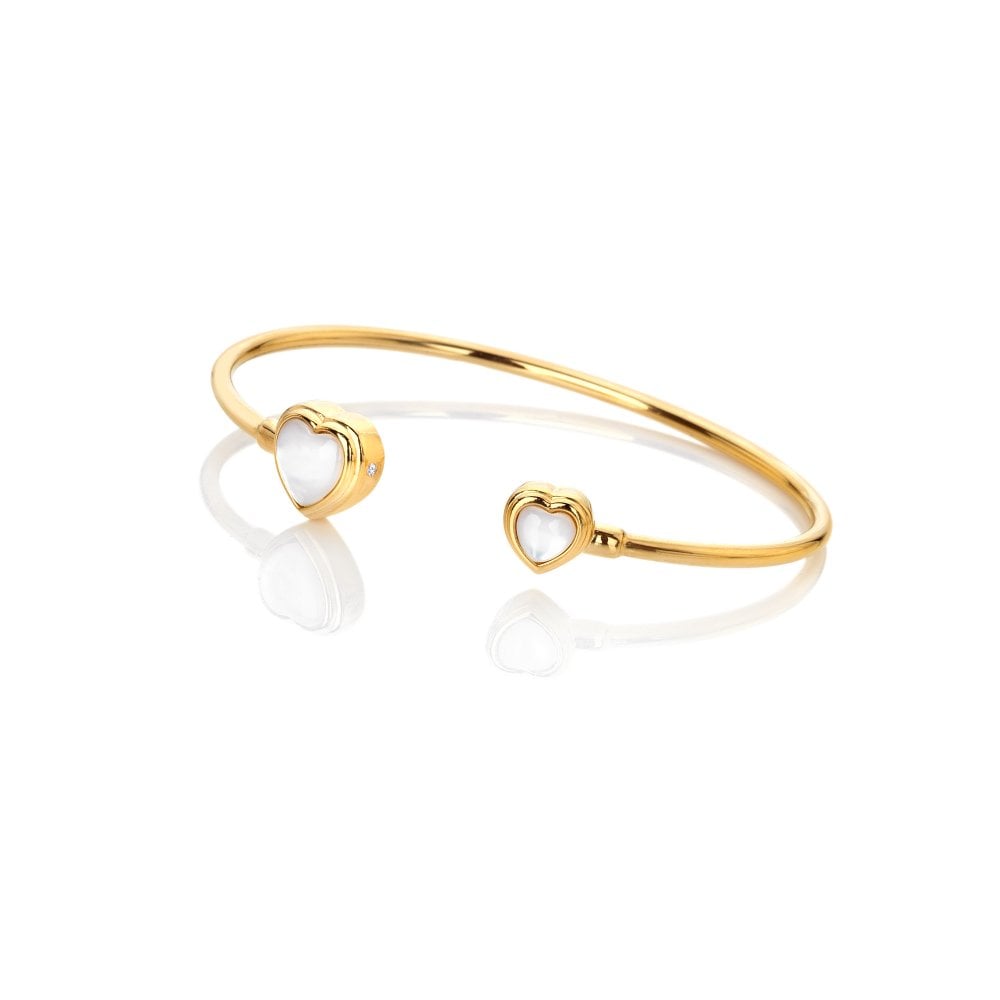 Hot Diamonds x Jac Jossa Mother of Pearl Heart Bangle