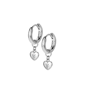 Hot Diamonds Heart Huggie Charm Earrings