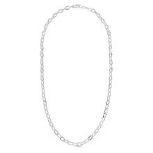 Load image into Gallery viewer, Silver Textured Anchor Link Necklace
