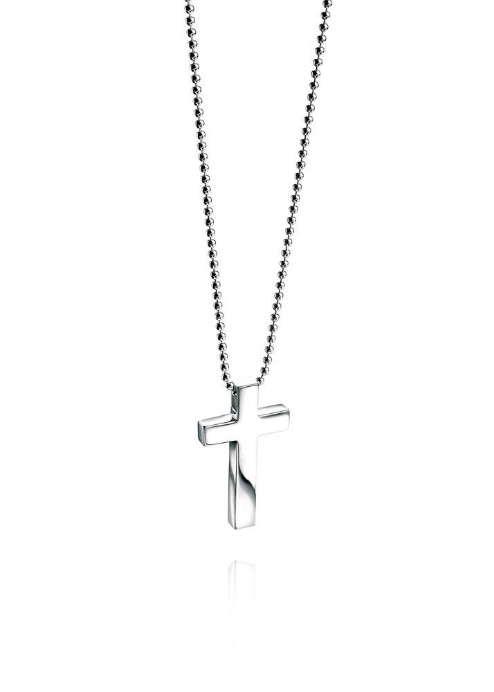 Fred Bennett Plain Silver Cross Pendant