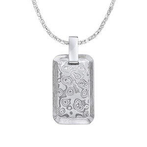 Fred Bennett Damascus Steel Rectangle Pendant