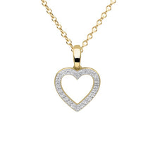 Load image into Gallery viewer, Diamonfire Cubic Zirconia Gold Plated Heart Necklace
