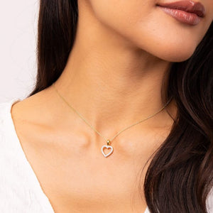 Diamonfire Cubic Zirconia Gold Plated Heart Necklace