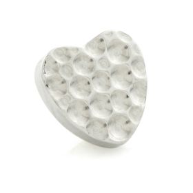 Titanium Micro Hammered Heart internal labret