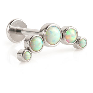 Titanium Crescent Labret - Opal