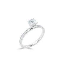 Load image into Gallery viewer, Platinum Lab Grown Diamond Ring Hidden Halo - 0.56ct
