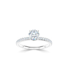 Load image into Gallery viewer, Platinum Lab Grown Diamond Ring Hidden Halo - 0.56ct
