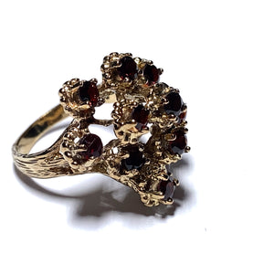 Secondhand Garnet Spray ring