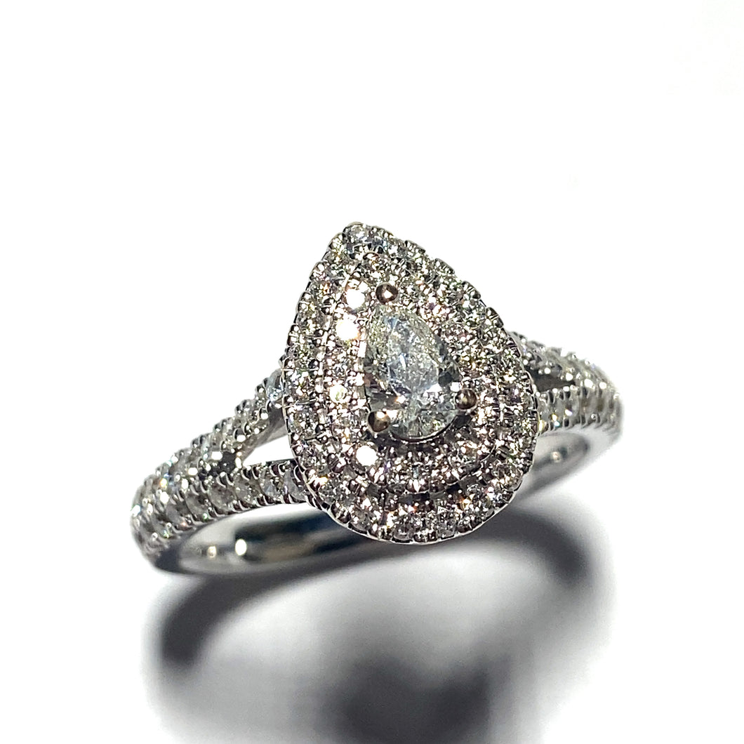 Vera wang teardrop engagement ring hot sale