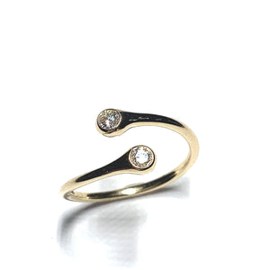 9ct Yellow Gold Diamond Wrap Ring