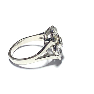 Secondhand Platinum Old Cut Diamond Cluster Ring - 2.54ct