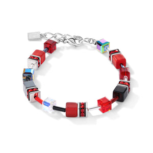 Coeur De Lion GeoCUBE Bracelet - Red-Grey