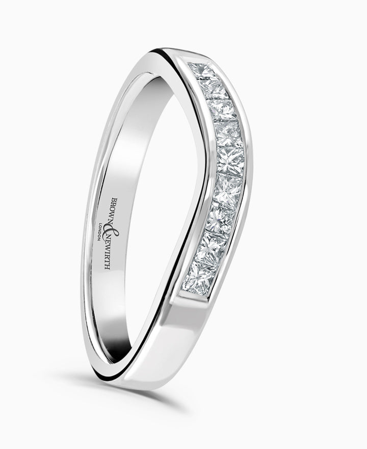 Diamond shaped wedding on sale rings