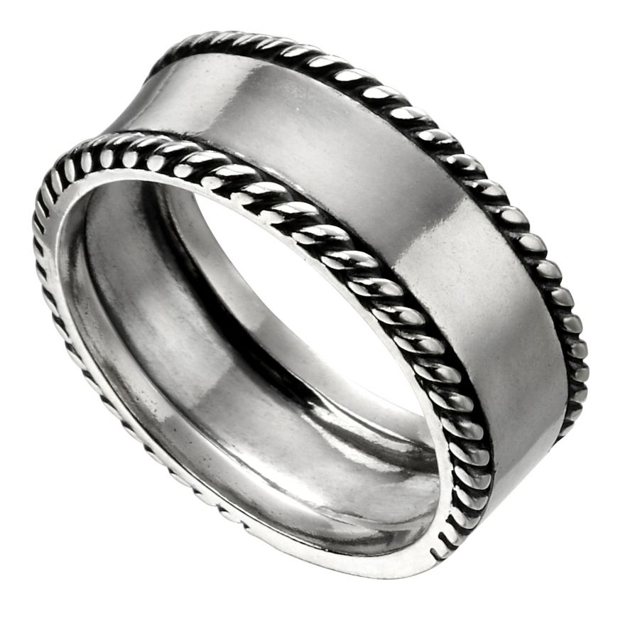 Silver on sale rope ring