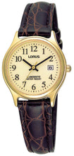 Load image into Gallery viewer, Lorus watch - Ladies Lumibrite Dial on Brown Strap
