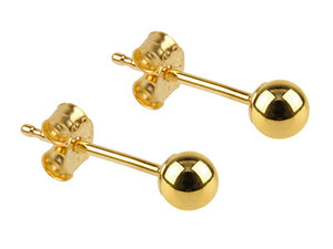 9ct Gold Ball Studs - 3mm