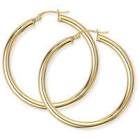 9ct Gold Large Hoops