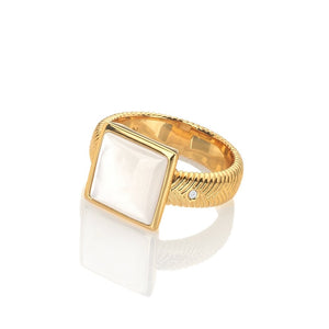 Hot Diamonds Jac Jossa Calm Pearl Square Ring